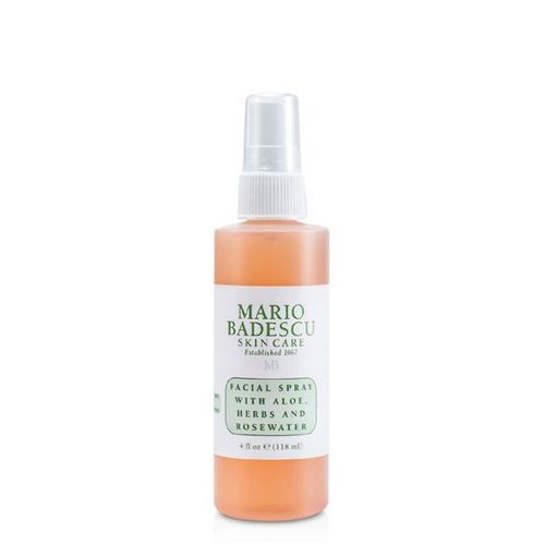 Spray facial con aloe, hierbas y agua de rosas