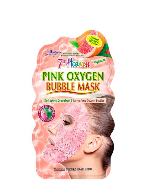 Pink Oxygen Bubble Mask