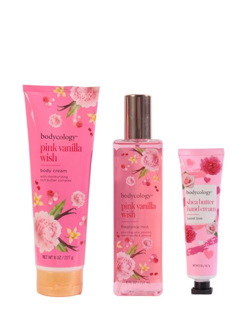 Set de fragancia y crema corporal Bodycology Pink Vainilla Wish