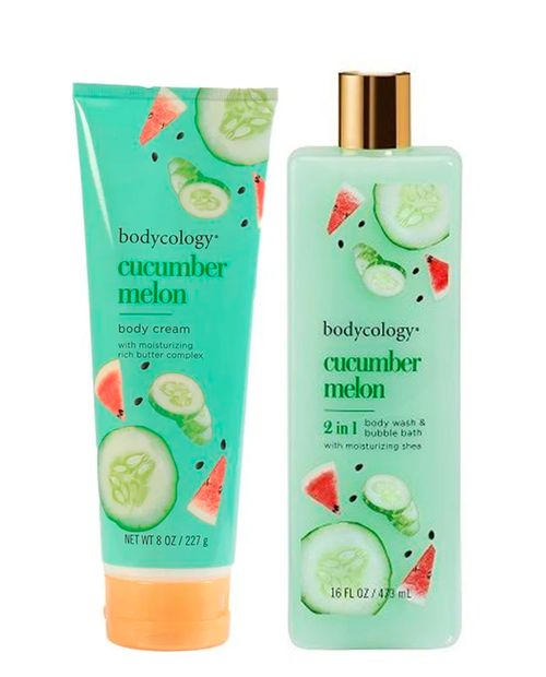 Set de gel de ducha y crema corporal Bodycology Cucumber Melon