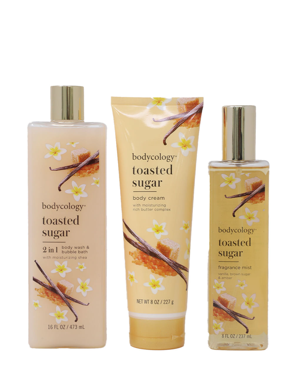 Walmart Bodycology Toasted Sugar Fragrance Mist Trío Corporal