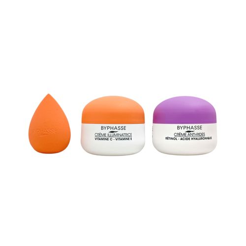 Kit iluminador cremas vitamina C 50ml ET Retinol 50ml + Beaty Blender