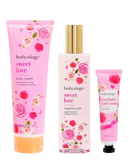 Set de fragancia y crema corporal Bodycology Sweet Love